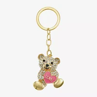 Monet Jewelry Gold Tone Teddy Bear Heart Key Chain