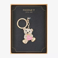 Monet Jewelry Gold Tone Teddy Bear Heart Key Chain