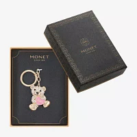 Monet Jewelry Gold Tone Teddy Bear Heart Key Chain