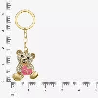 Monet Jewelry Gold Tone Teddy Bear Heart Key Chain