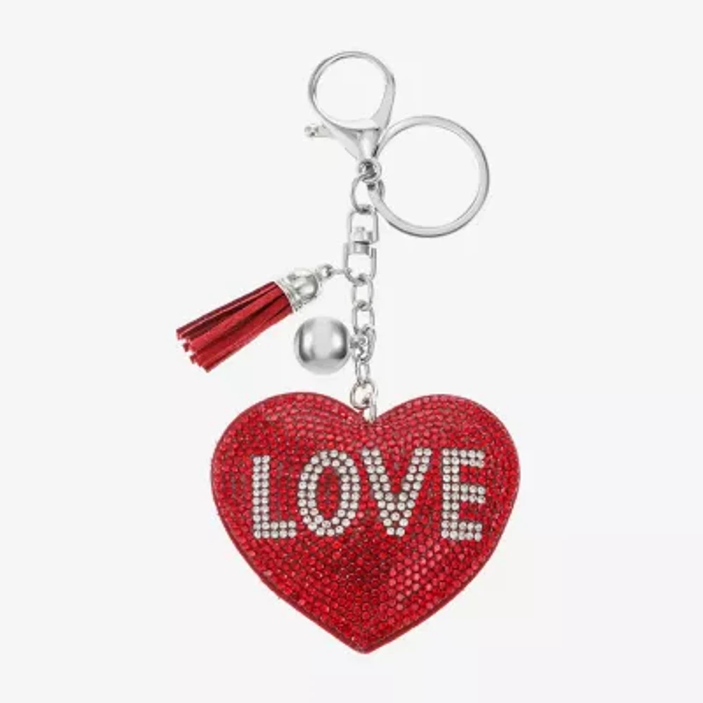 Monet Jewelry Silver Tone Love Heart Key Chain