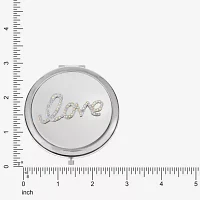 Monet Jewelry Silver Tone Love Silver Tone Compact Mirror