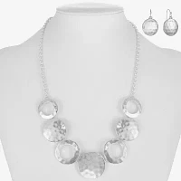 Liz Claiborne Collar Necklace And Drop Earring 2-pc. Round Jewelry Set