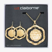 Liz Claiborne Pendant Necklace And Drop Earring 2-pc. Jewelry Set