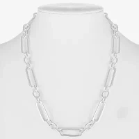 Liz Claiborne 17 Inch Paperclip Collar Necklace