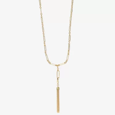 Liz Claiborne Tassle 32 Inch Paperclip Pendant Necklace