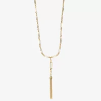 Liz Claiborne Tassle 32 Inch Paperclip Pendant Necklace