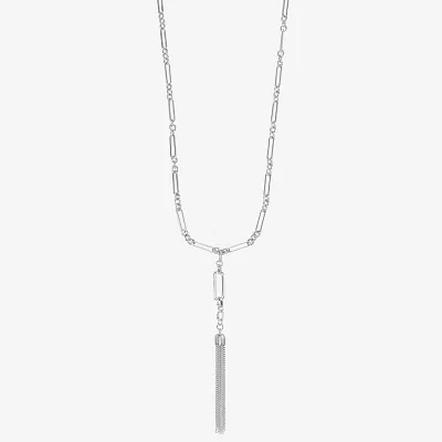 Liz Claiborne Tassle 32 Inch Paperclip Pendant Necklace