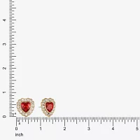 Monet Jewelry Glass 19.5mm Heart Stud Earrings