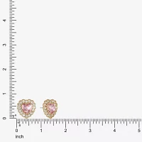 Monet Jewelry Glass 19.5mm Heart Stud Earrings