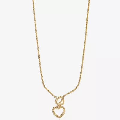 Monet Jewelry 17 Inch Box Heart Y Necklace