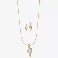 Monet Jewelry Twist Pendant Necklace And Drop Earring 2-pc. Glass Jewelry Set