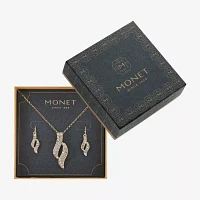 Monet Jewelry Twist Pendant Necklace And Drop Earring 2-pc. Glass Jewelry Set