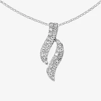 Monet Jewelry Twist Pendant Necklace And Drop Earring Glass Silver Tone 2-pc. Jewelry Set