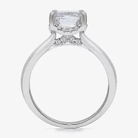 (I / I1) Womens 3 1/7 Ct. T.W. Lab Grown White Diamond 14K Gold Halo Engagement Ring