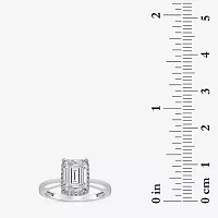 (I / I1) Womens 3 1/7 Ct. T.W. Lab Grown White Diamond 14K Gold Halo Engagement Ring