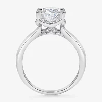 (I / I1) Womens 3 1/7 Ct. T.W. Lab Grown White Diamond 14K Gold Oval Halo Engagement Ring