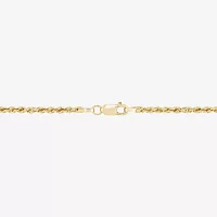 10K Gold 7.5 Inch Hollow Rope Chain Bracelet