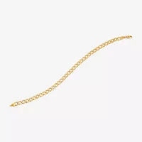 Made in Italy 10K Gold 7.5 Inch Hollow Curb Chain Bracelet