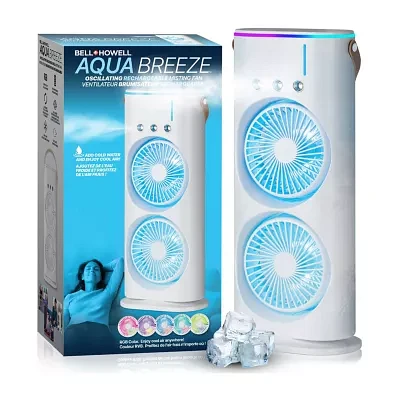 Bell + Howell Aqua Breeze Dual Mist 3 Speed Rechargeable Fans