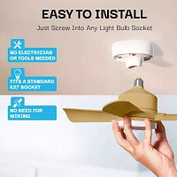 Bell + Howell Socket With Cool Lighting And Remote Control 1000 Lumens Ceiling Fan