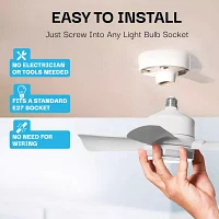 Bell + Howell Socket With Warm Lighting And Remote Control Ceiling Fan