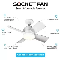 Bell + Howell Socket With Warm Lighting And Remote Control Ceiling Fan