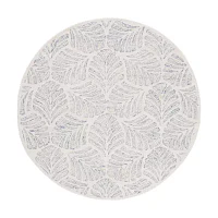 Martha Stewart Char Floral Hand Tufted 6' X Indoor Round Area Rug