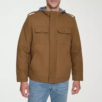 Levi's Mens Wind Resistant Hooded Big and Tall Midweight Hooded Work Jacket