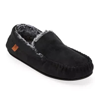 Stafford Venetian Faux Leather Mens Moccasin Slippers