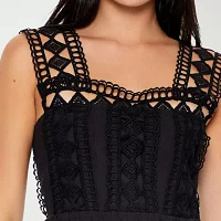 Forever 21 Womens Square Neck Sleeveless Peplum Top Juniors