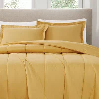 Brooklyn Loom Cotton Percale Midweight Comforter Set