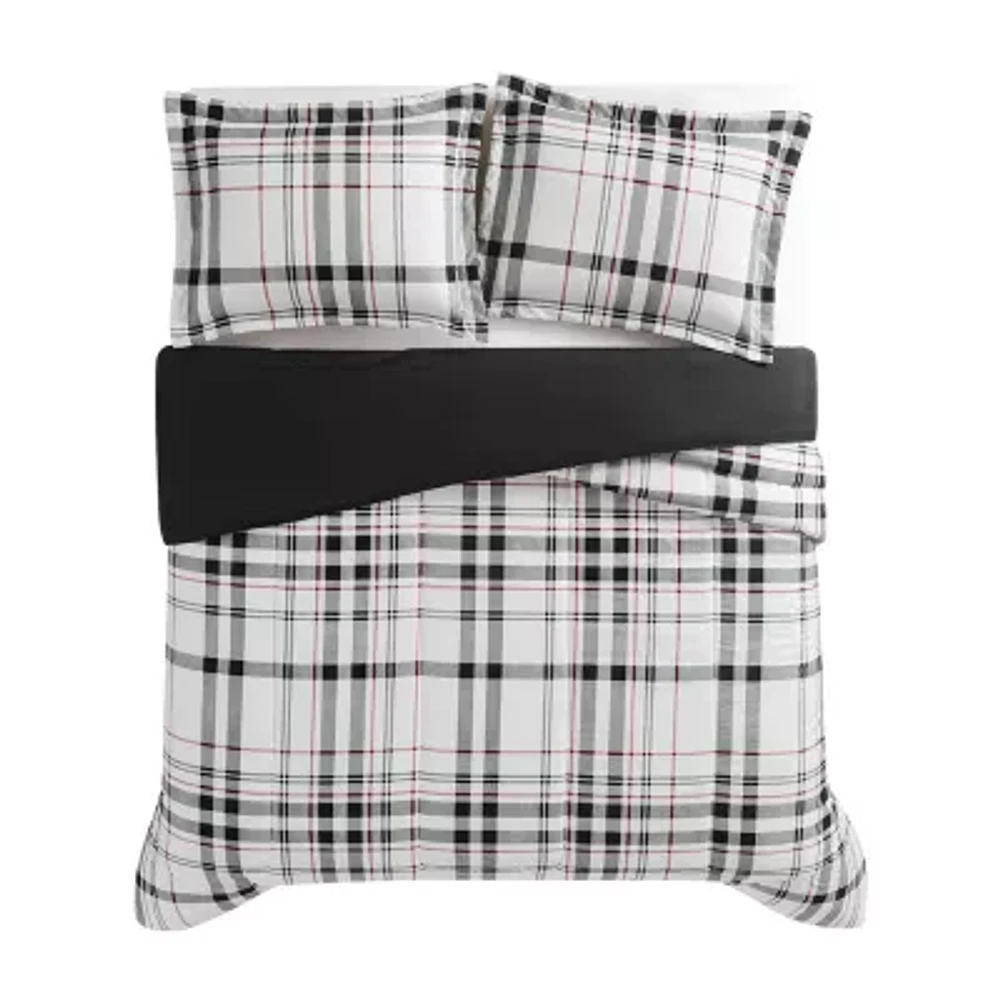 London Fog Charlotte Plaid Midweight Comforter Set