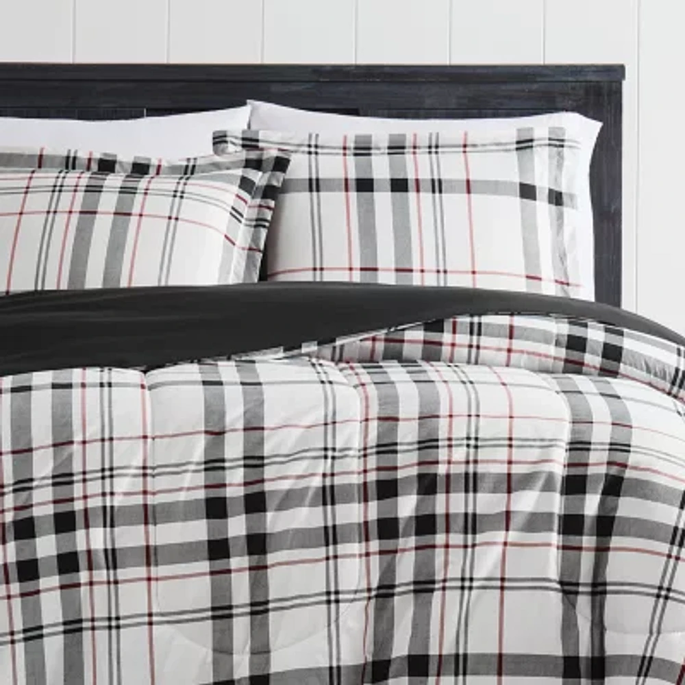 London Fog Charlotte Plaid Midweight Comforter Set