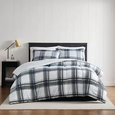 London Fog Nottingham Plaid Midweight Comforter Set