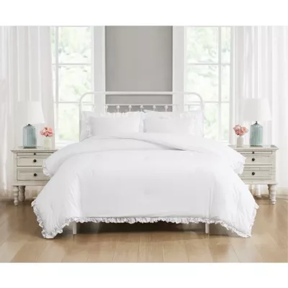 The Farmhouse By Rachel Ashwell Ruffled Washed Midweight Comforter Set