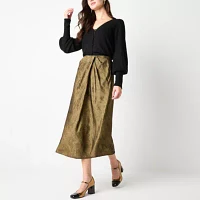 Worthington Womens Twist Front Skirt