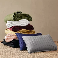 Brooklyn Loom Solid Cotton Percale Quilt Set