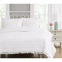 The Farmhouse By Rachel Ashwell Ruffled Washed Quilt Set