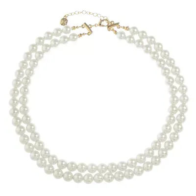 Monet Jewelry Simulated Pearl 19 Inch Cable Collar Necklace