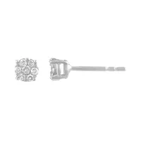 Diamond Blossom 1/8 CT. T.W. Mined White Diamond 10K Gold 4.1mm Stud Earrings