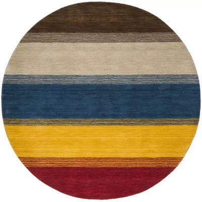 Safavieh Himalaya Collection Ilarion Striped Round Area Rug