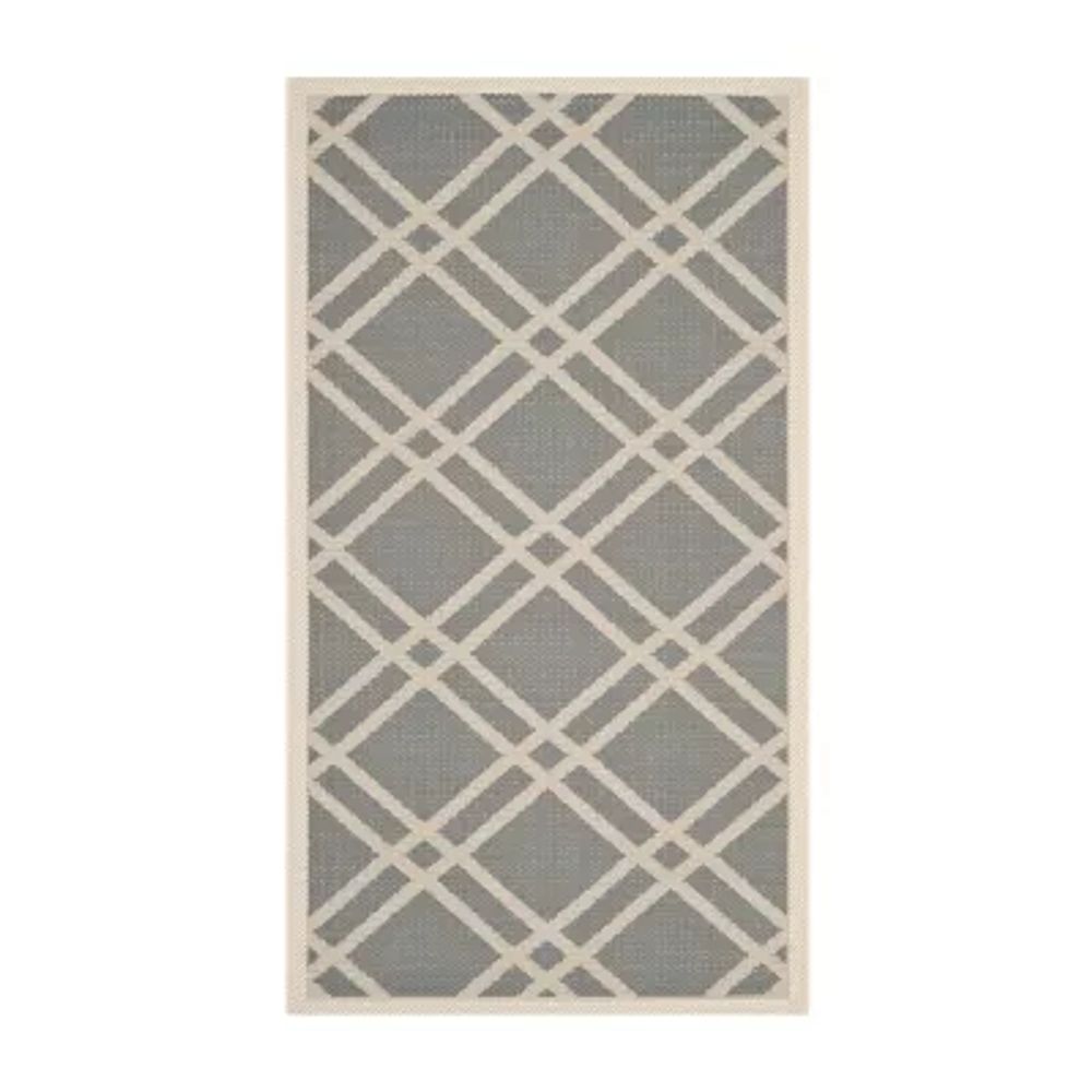 Safavieh Courtyard Collection Hannah Geometric Indoor/Outdoor Area Rug