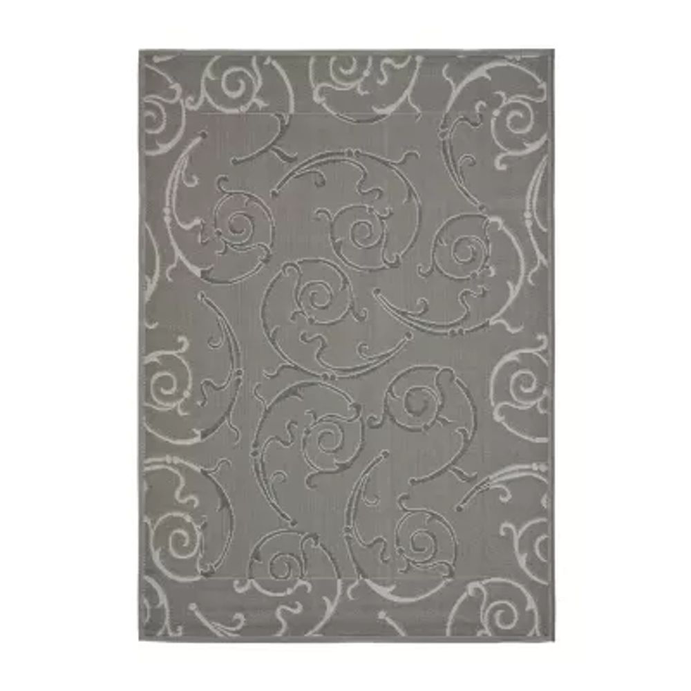 Safavieh Courtyard Collection Hoyt Floral Indoor/Outdoor Area Rug