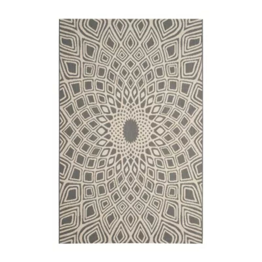 Safavieh Courtyard Collection Jacinth Geometric Indoor/Outdoor Area Rug