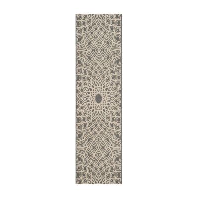 Safavieh Courtyard Collection Jacinth Geometric Indoor/Outdoor Runner Rug