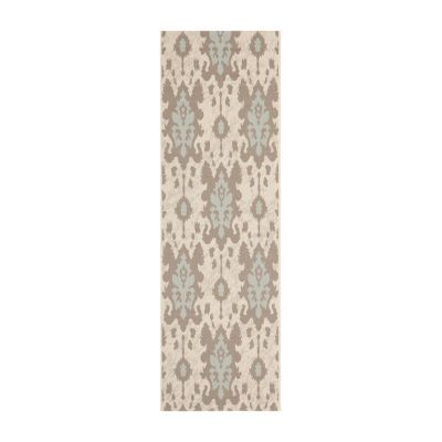 Safavieh Courtyard Collection Jerrod Floral Indoor/Outdoor Runner Rug