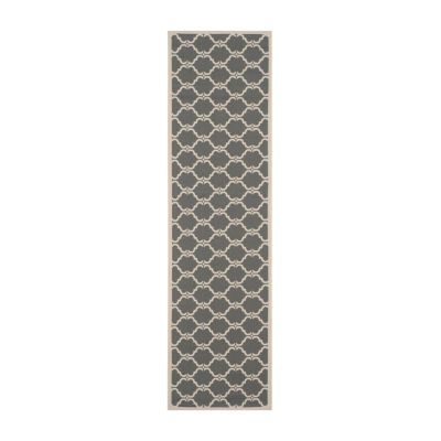 Safavieh Courtyard Collection Jobeth Geometric Indoor/Outdoor Runner Rug