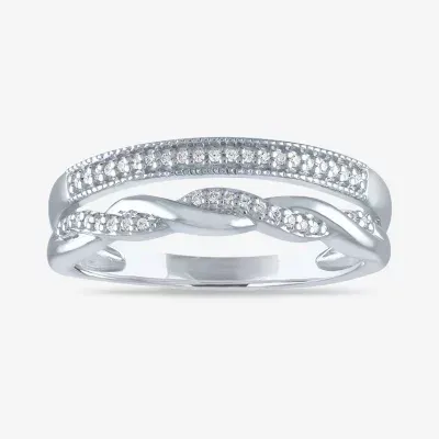 YES, PLEASE! 1/10 CT.T.W. Natural Diamond Sterling Silver Band