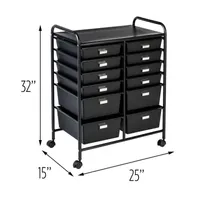 Honey-Can-Do 12 Rolling Drawer Storage Cart